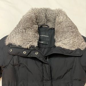 Black Club Monaco Jacket with Fur Collar